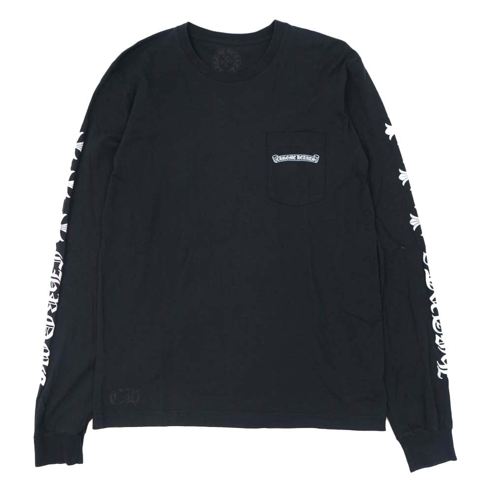 CHROME HEARTS クロムハーツ（原本無） CHプラス 胸ポケット 長袖Tシャツ ブラック系 L【中古】