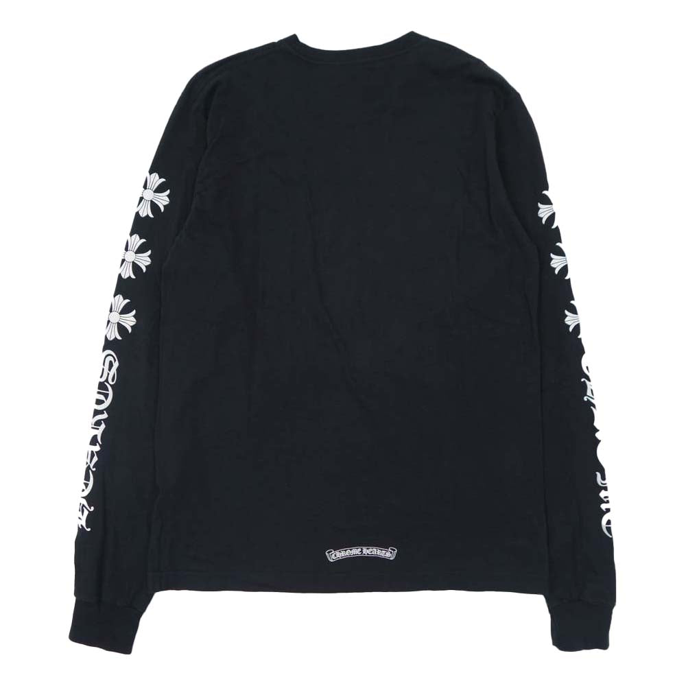 CHROME HEARTS クロムハーツ（原本無） CHプラス 胸ポケット 長袖Tシャツ ブラック系 L【中古】