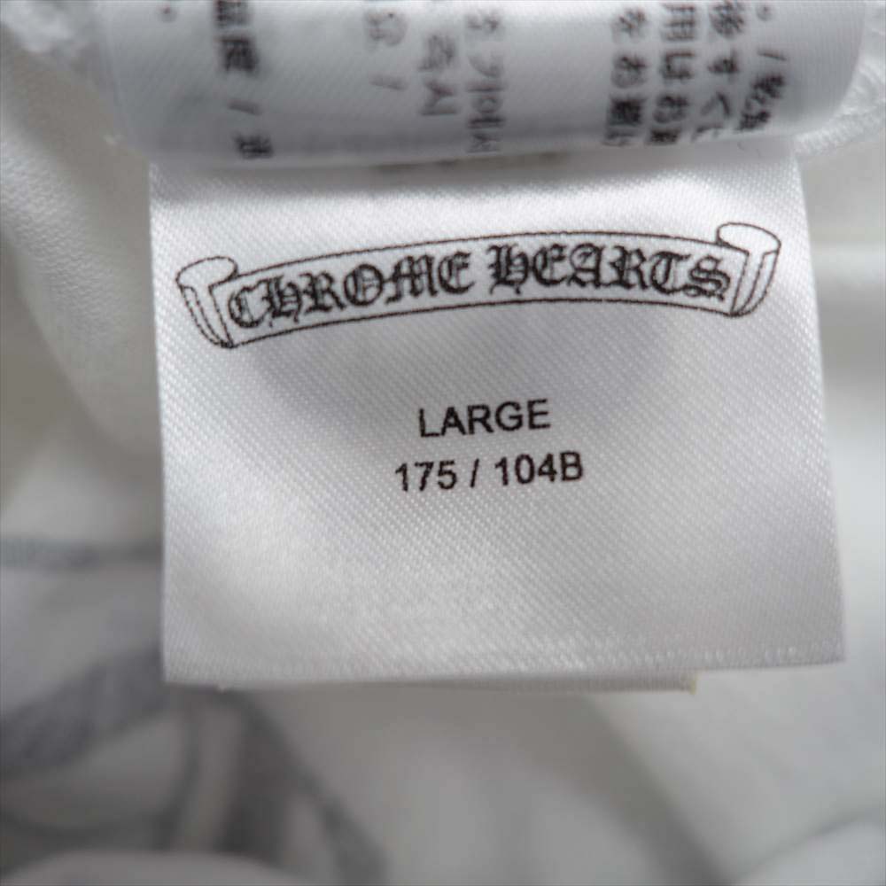 CHROME HEARTS クロムハーツ（原本無） ホースシュー 胸プリント ポケット 長袖Tシャツ  ホワイト系 L【中古】