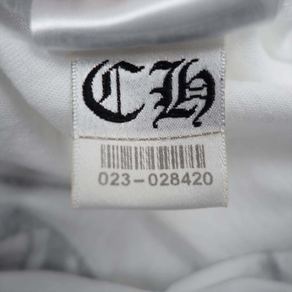 CHROME HEARTS クロムハーツ（原本無） ホースシュー 胸プリント ポケット 長袖Tシャツ  ホワイト系 L【中古】