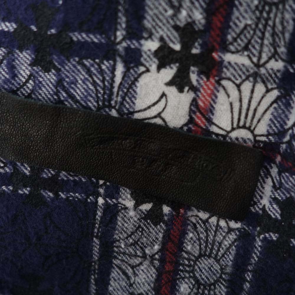 CHROME HEARTS クロムハーツ（原本無） CHプラス クロスパッチ チェックシャツ L【中古】