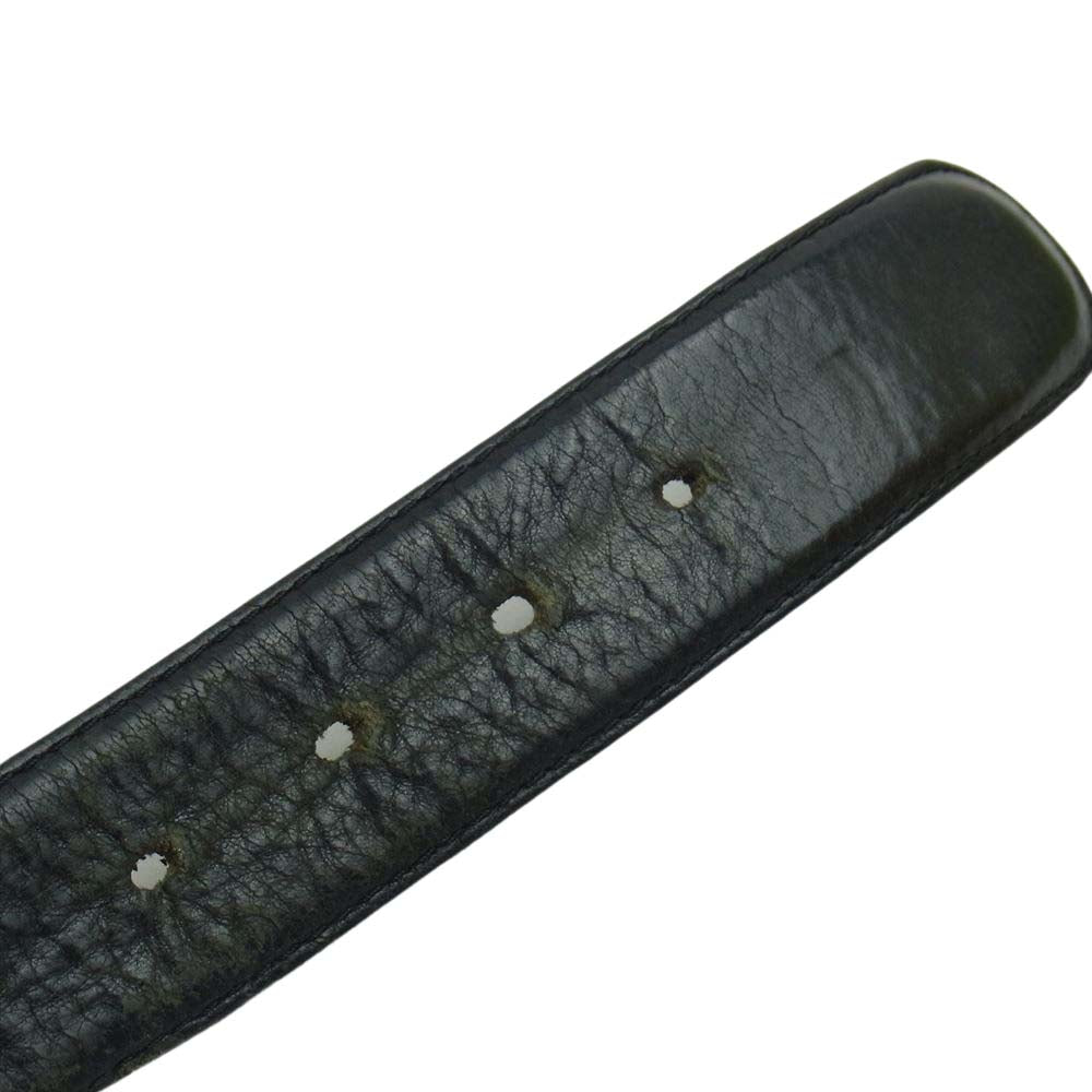 CHROME HEARTS クロムハーツ（原本無） クラシック オーバル バックル レザー ベルト シルバー系 ブラック系【中古】