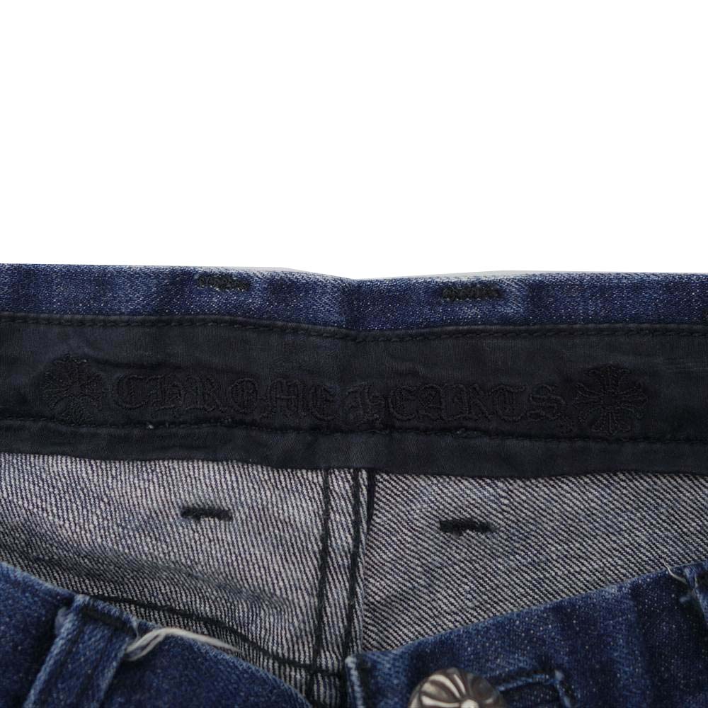 CHROME HEARTS クロムハーツ（原本無） クロスボール ホースシュー ボタン ブーツカット JVP デニムパンツ 34【中古】