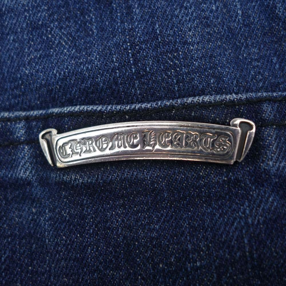 CHROME HEARTS クロムハーツ（原本無） クロスボール ホースシュー ボタン ブーツカット JVP デニムパンツ 34【中古】