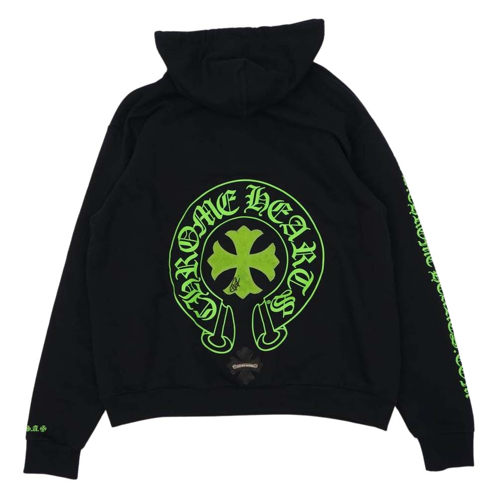 CHROME HEARTS クロムハーツ（原本無） HD PLVR CHARITY チャリティCHプラスレザーパッチプルオーバー ブラック系 L【中古】