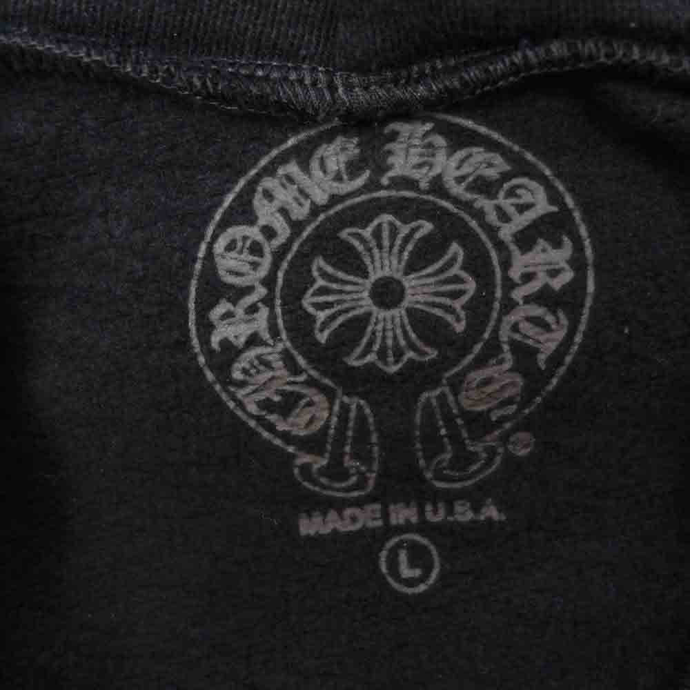 CHROME HEARTS クロムハーツ（原本無） HD PLVR CHARITY チャリティCHプラスレザーパッチプルオーバー ブラック系 L【中古】