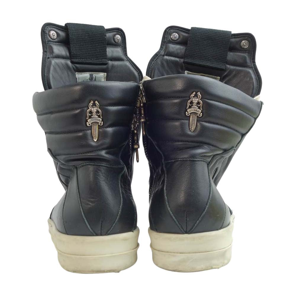 CHROME HEARTS クロムハーツ（原本無） Rick Owens リックオウエンス CHクロス ジオバスケット ハイカット ブラック系 43【中古】