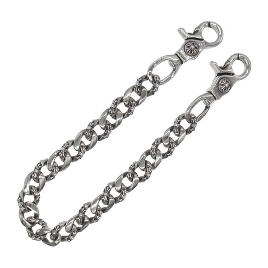 CHROME HEARTS クロムハーツ（原本無） 2クリップ ショート ファンシー ウォレットチェーン シルバー系【中古】