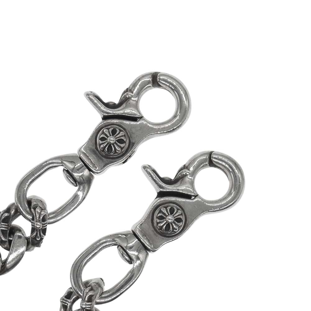 CHROME HEARTS クロムハーツ（原本無） 2クリップ ショート ファンシー ウォレットチェーン シルバー系【中古】