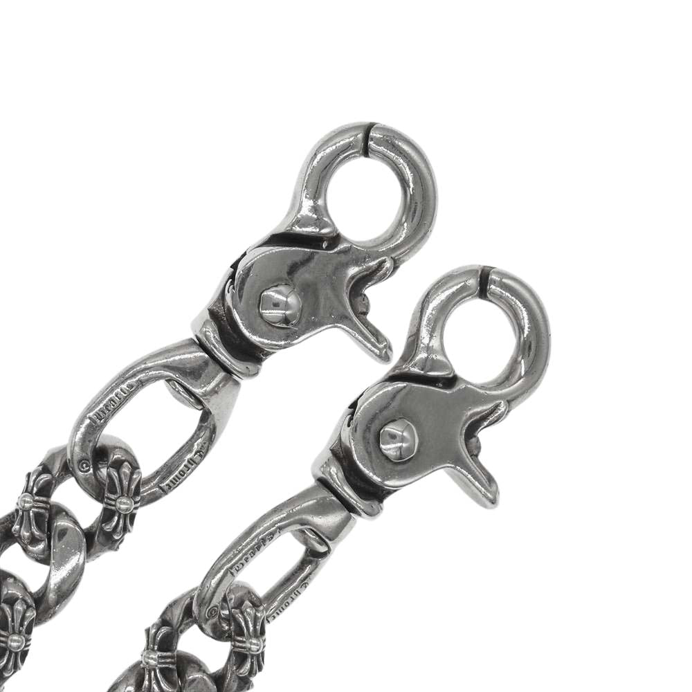 CHROME HEARTS クロムハーツ（原本無） 2クリップ ショート ファンシー ウォレットチェーン シルバー系【中古】