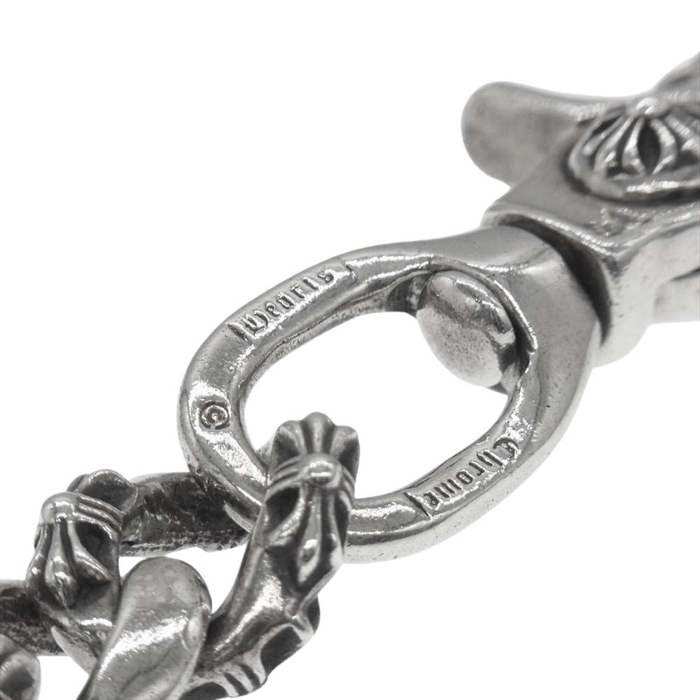 CHROME HEARTS クロムハーツ（原本無） 2クリップ ショート ファンシー ウォレットチェーン シルバー系【中古】