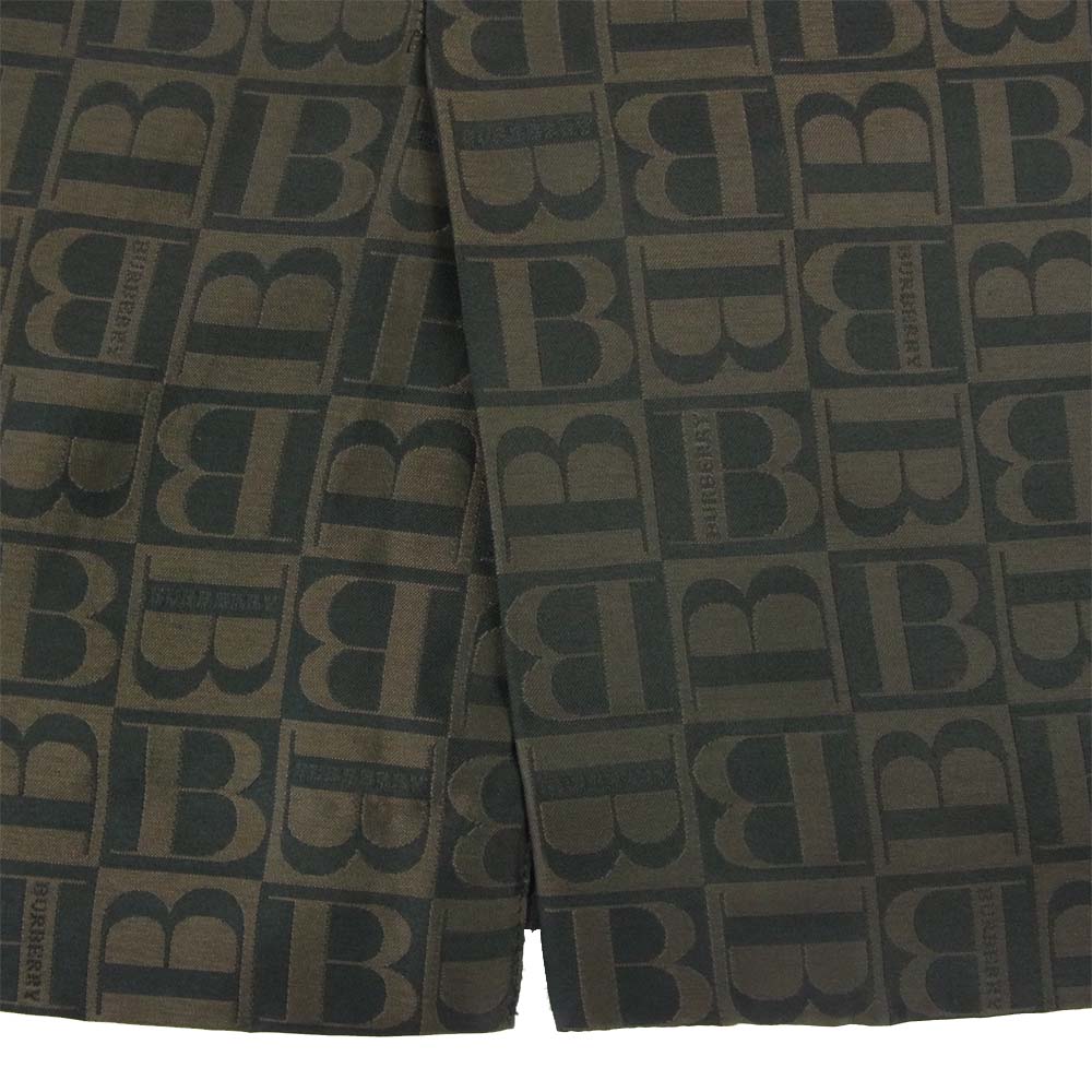 BURBERRY BLUE LABEL バーバリーブルーレーベル B 総柄 スカート ブラック系 ブラウン系 38【中古】