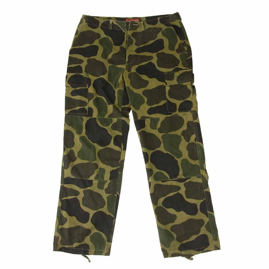 Supreme シュプリーム 初期 90s USA製 カモ 6ポケット カーゴ パンツ カーキ系 34【中古】