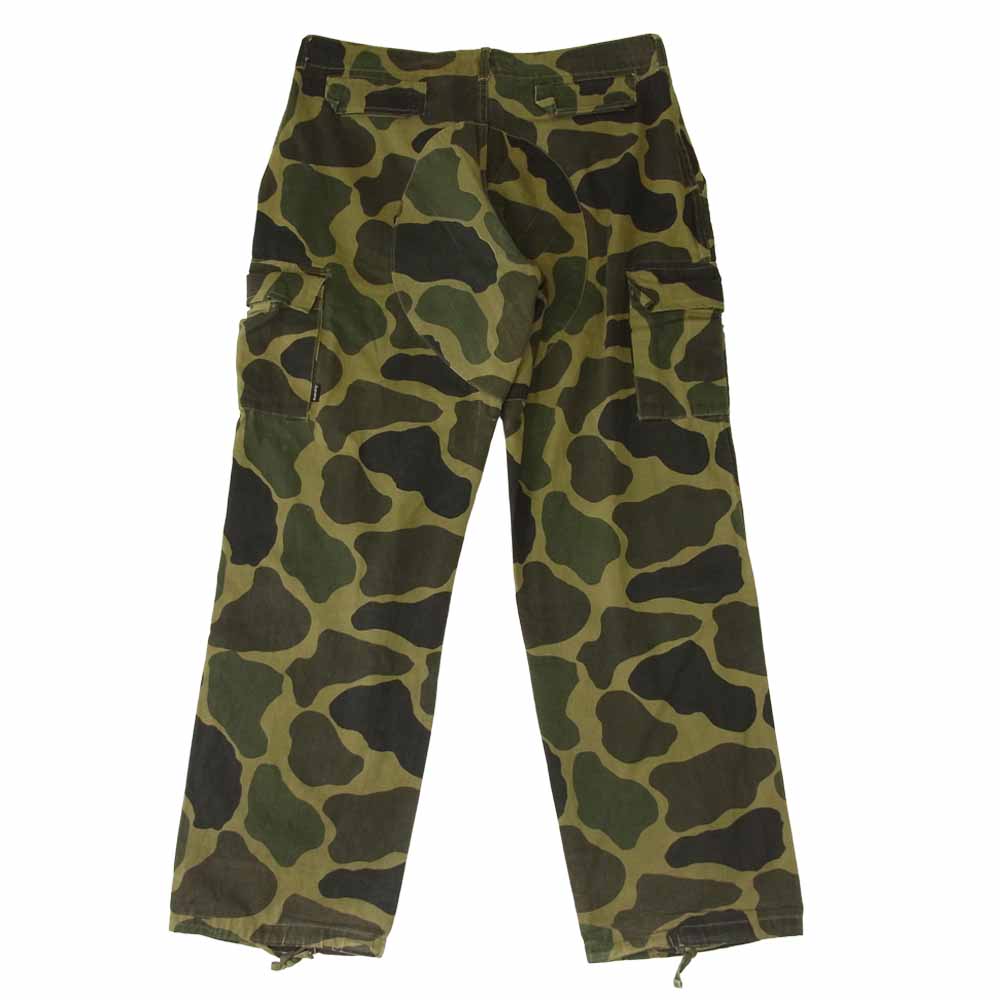 Supreme シュプリーム 初期 90s USA製 カモ 6ポケット カーゴ パンツ カーキ系 34【中古】