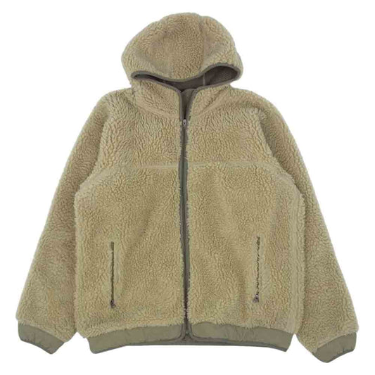 patagonia パタゴニア 04AW 20930 04年 USA製 茶刺繍 RETRO RHYTHM HOODY レトロ リズム フーディー フリース ジャケット ベージュ系 M【中古】