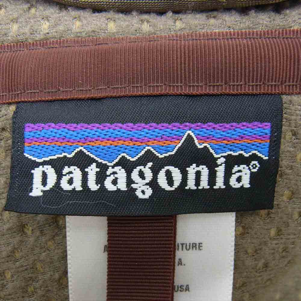 patagonia パタゴニア 04AW 20930 04年 USA製 茶刺繍 RETRO RHYTHM HOODY レトロ リズム フーディー フリース ジャケット ベージュ系 M【中古】