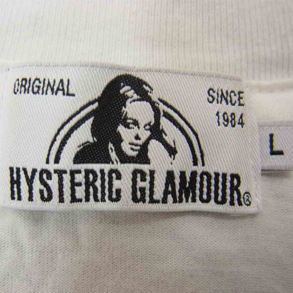 HYSTERIC GLAMOUR ヒステリックグラマー 02211CL02 LISTEN TO HG L/S ロンT Tシャツ ホワイト系 L【中古】