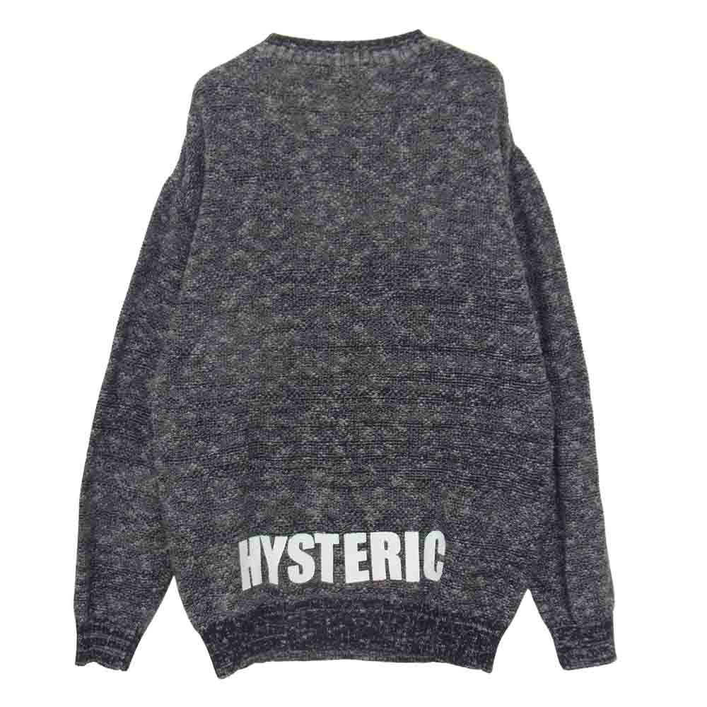 HYSTERIC GLAMOUR ヒステリックグラマー 02173NS05 バックロゴ ニット セーター グレー系 L【中古】