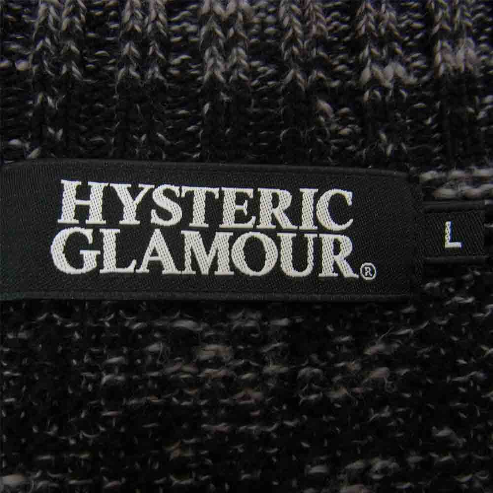 HYSTERIC GLAMOUR ヒステリックグラマー 02173NS05 バックロゴ ニット セーター グレー系 L【中古】