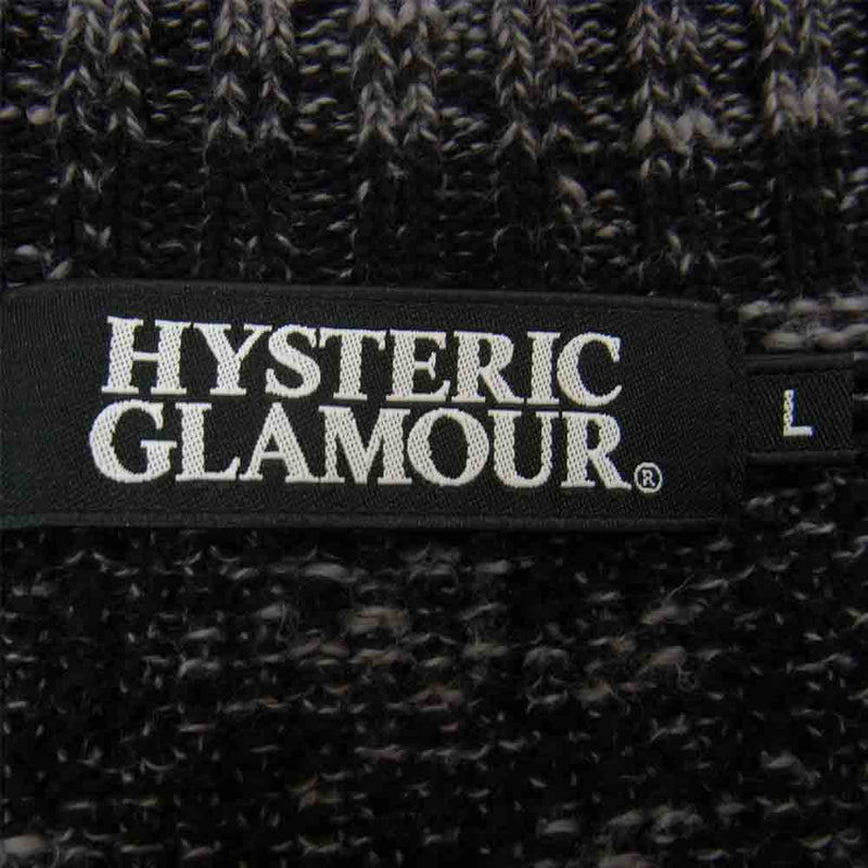 HYSTERIC GLAMOUR ヒステリックグラマー 02173NS05 バックロゴ ニット セーター グレー系 L【中古】