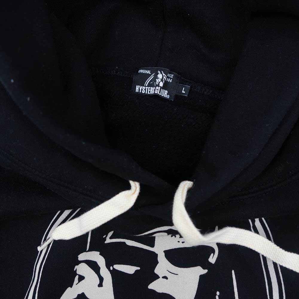 HYSTERIC GLAMOUR ヒステリックグラマー 18AW 02183CF06 LOOKING AT YOU プルオーバー フーディ パーカー ブラック系 L【中古】