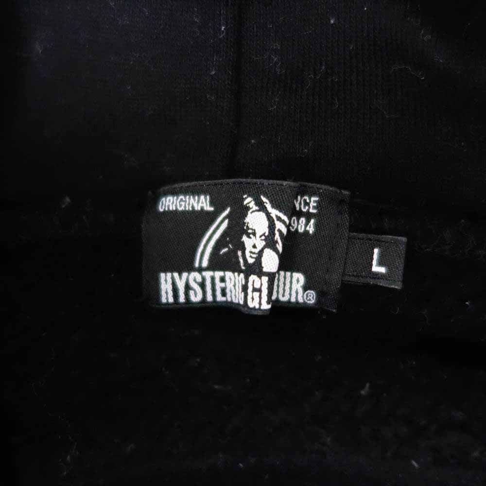 HYSTERIC GLAMOUR ヒステリックグラマー 18AW 02183CF06 LOOKING AT YOU プルオーバー フーディ パーカー ブラック系 L【中古】