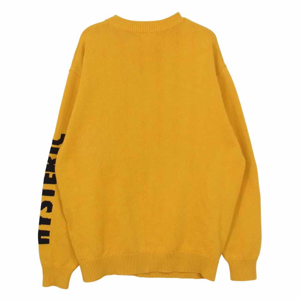HYSTERIC GLAMOUR ヒステリックグラマー 02211NS01 MAKE ME SMILE 編込 プルオーバー セーター イエロー系 L【中古】