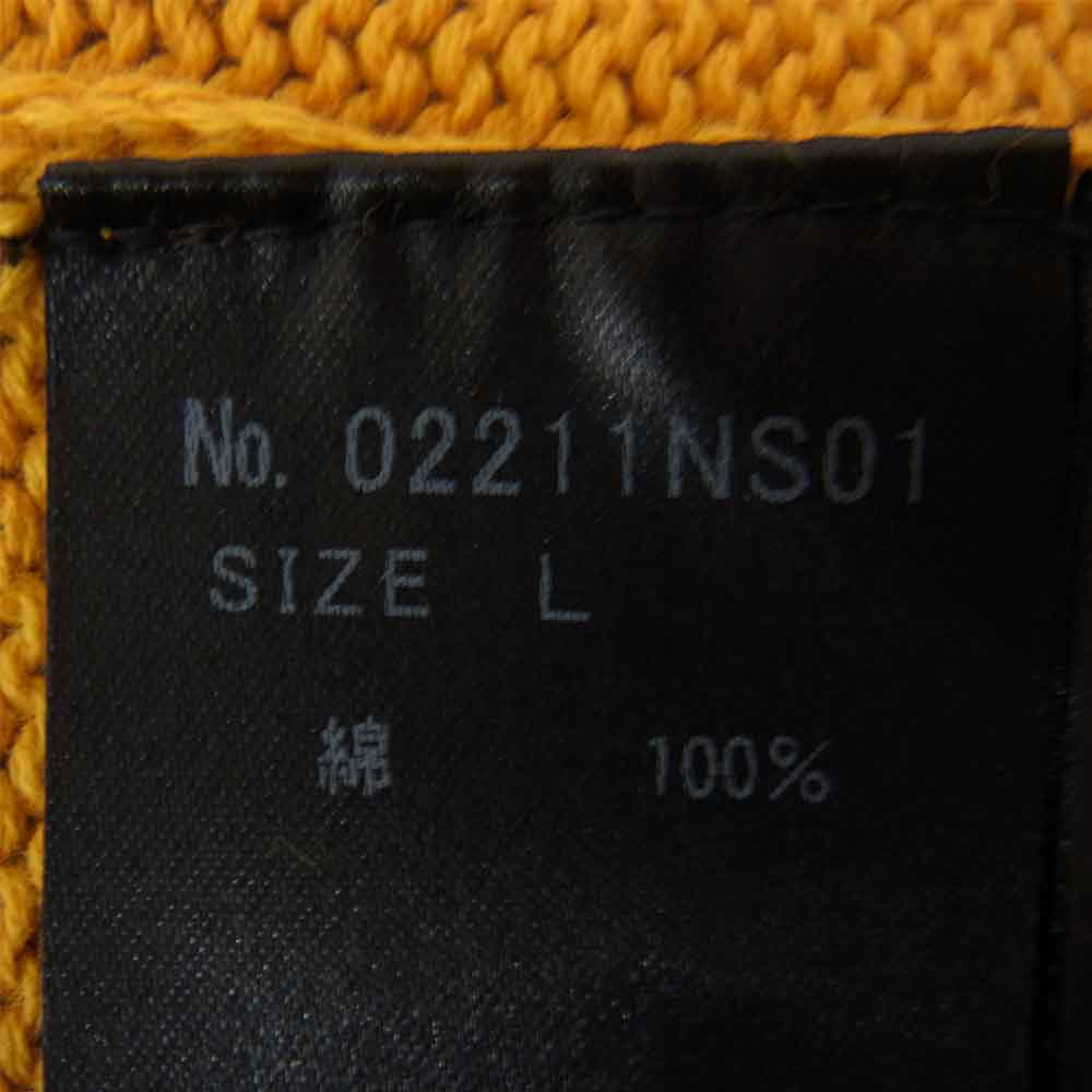 HYSTERIC GLAMOUR ヒステリックグラマー 02211NS01 MAKE ME SMILE 編込 プルオーバー セーター イエロー系 L【中古】