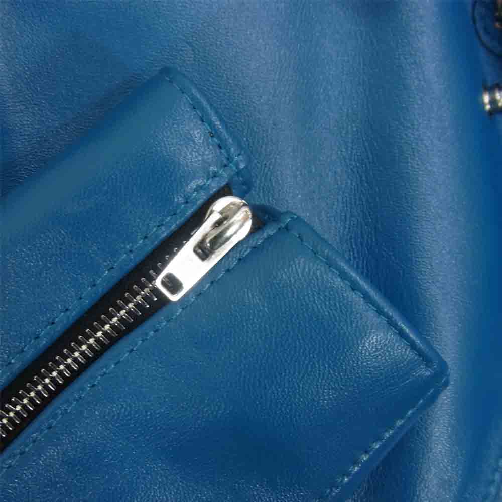 Lewis Leathers ルイスレザー 441T CYCLONE TIGHT FIT ホースレザー  ヴィンテージ ターコイズ 40 ライダース ブルー系 40【極上美品】【中古】