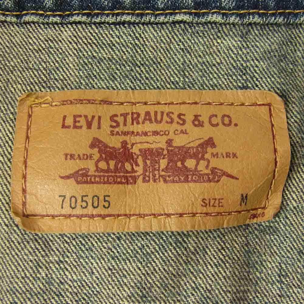 Levi's リーバイス 70505-03 RED TAB Jacket 3rd タイプ トラッカー デニム ジャケット インディゴブルー系 M【中古】