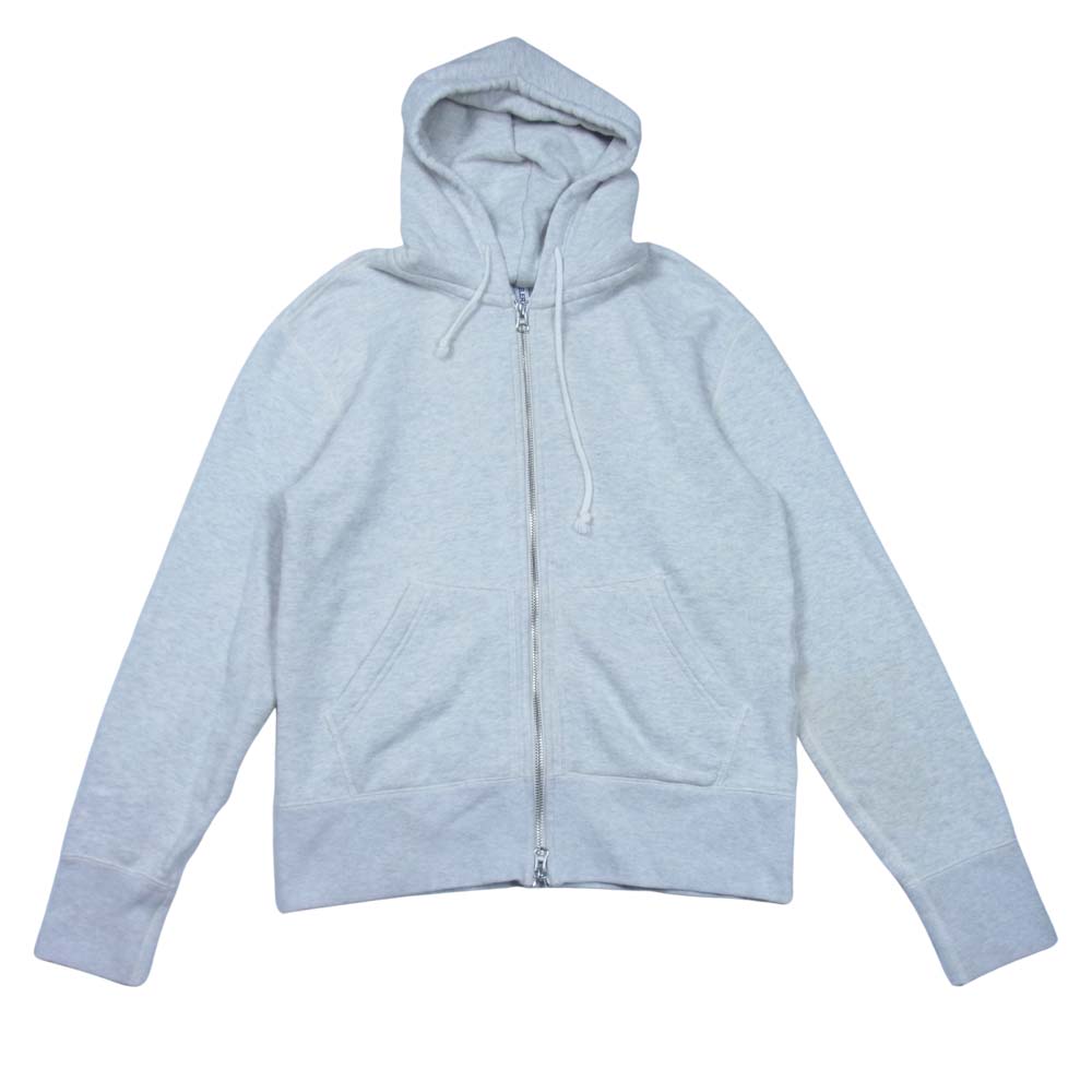 LOOPWHEELER ループウィラー ジップアップ パーカー ホワイトグレー系 M【中古】