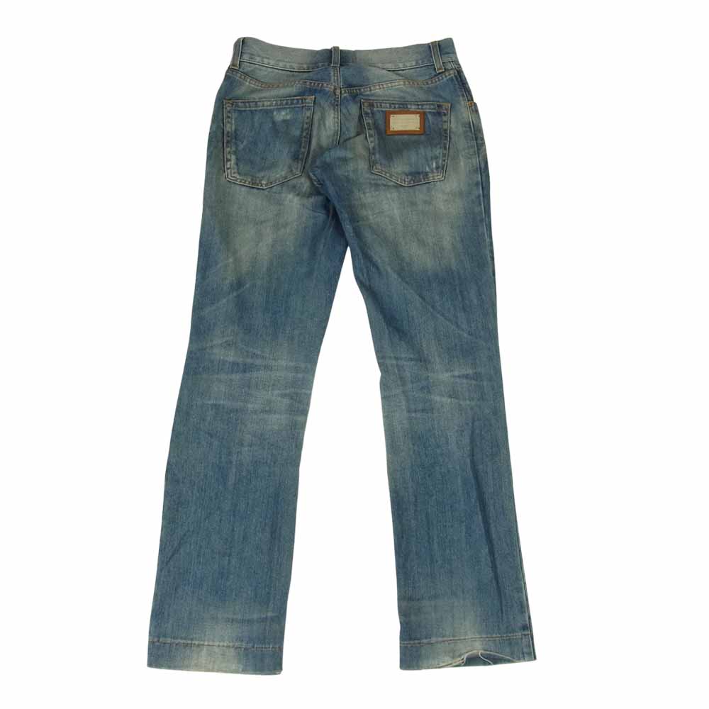 DOLCE&GABBANA ドルチェアンドガッバーナ G3TCTD 国内正規品 14 Classic クラシック プレート ダメージ加工 デニム インディゴブルー系 44【中古】