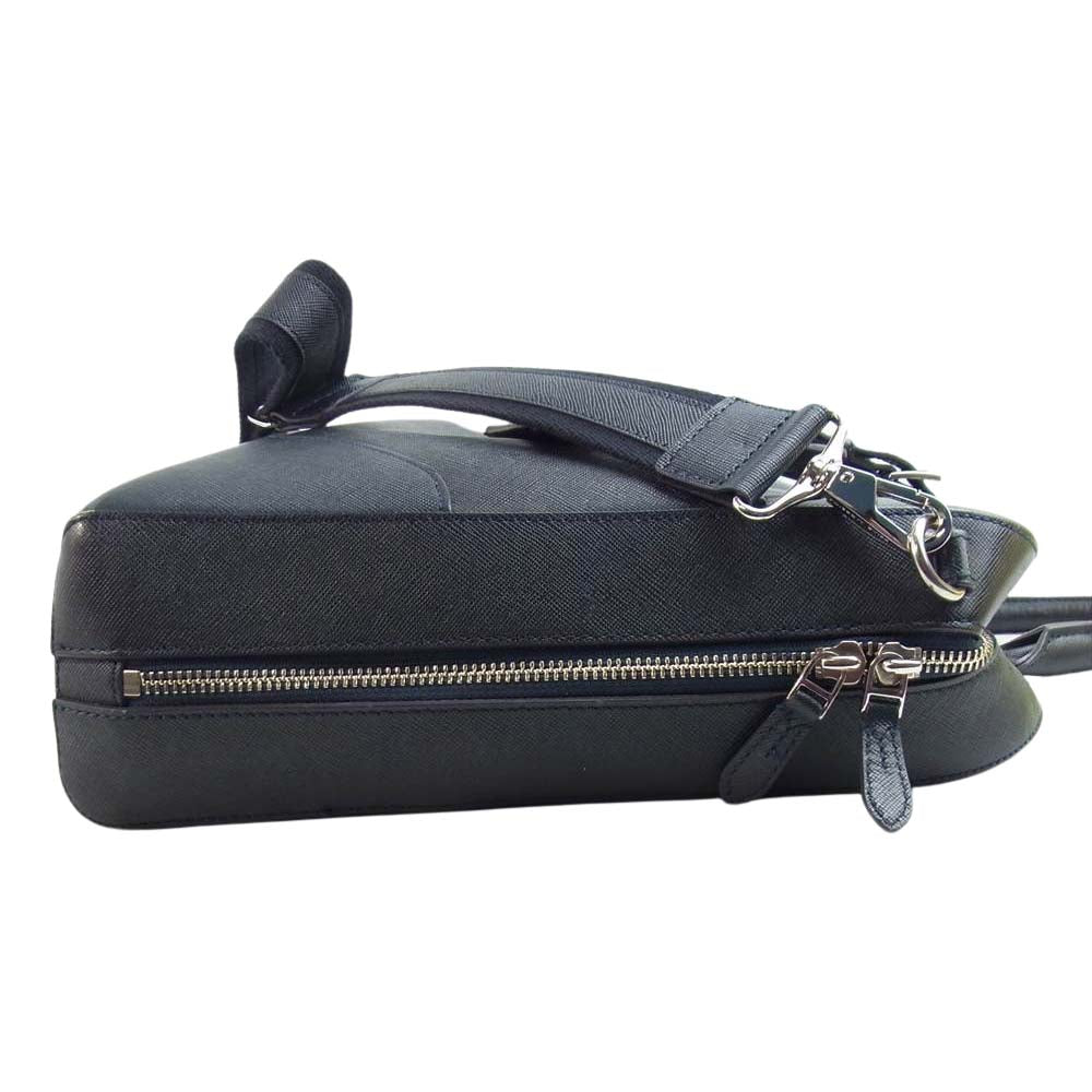 PELLE MORBIDA ペッレモルビダ PMO-CA013 Capitano 2WAY BRIEF CASE キャピターノ レザー ブリーフケース ビジネス バッグ ネイビー系【中古】