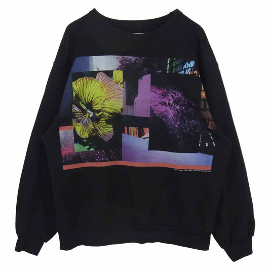 DRIES VAN NOTEN ドリスヴァンノッテン  × 蜷川実花 グラフィック プリント スウェット ブラック系 S【中古】