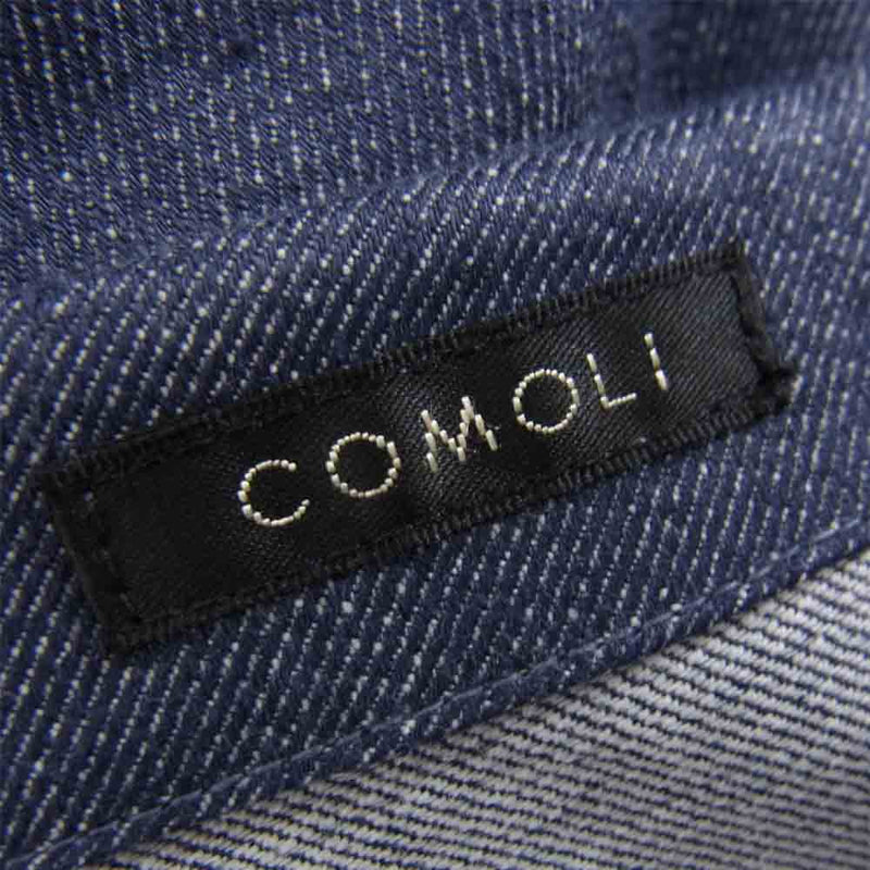 COMOLI コモリ 21SS T01-03013 リネン コットン ドローストリング パンツ インディゴブルー系 2【中古】