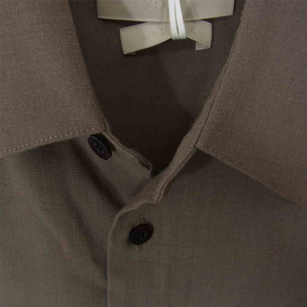 ヨーク 21SS YK21SS0189SH OVERSIZED BIG POCKET SHIRT オーバーサイズ ビッグ ポケット 長袖 シャツ グレー系 2【美品】【中古】