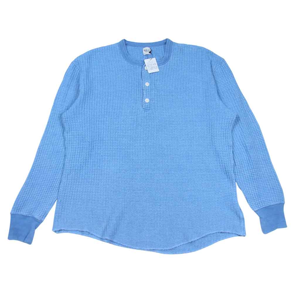 Ron Herman ロンハーマン サーマル ヘンリーネック 長袖 Tシャツ カットソー ライトブルー系 L【新古品】【未使用】【中古】