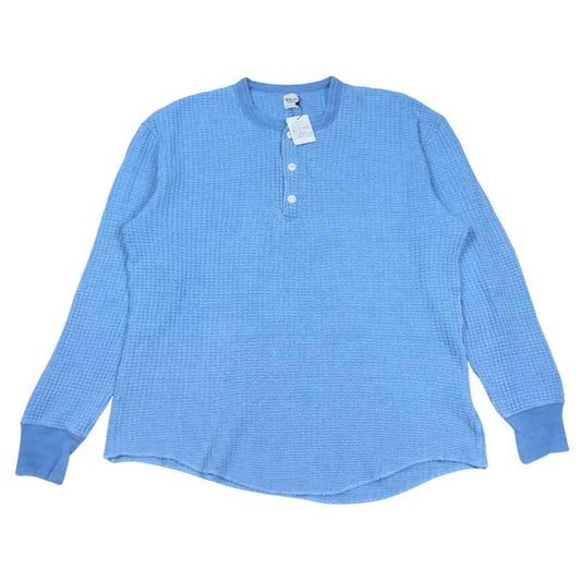 Ron Herman ロンハーマン サーマル ヘンリーネック 長袖 Tシャツ カットソー ライトブルー系 L【新古品】【未使用】【中古】
