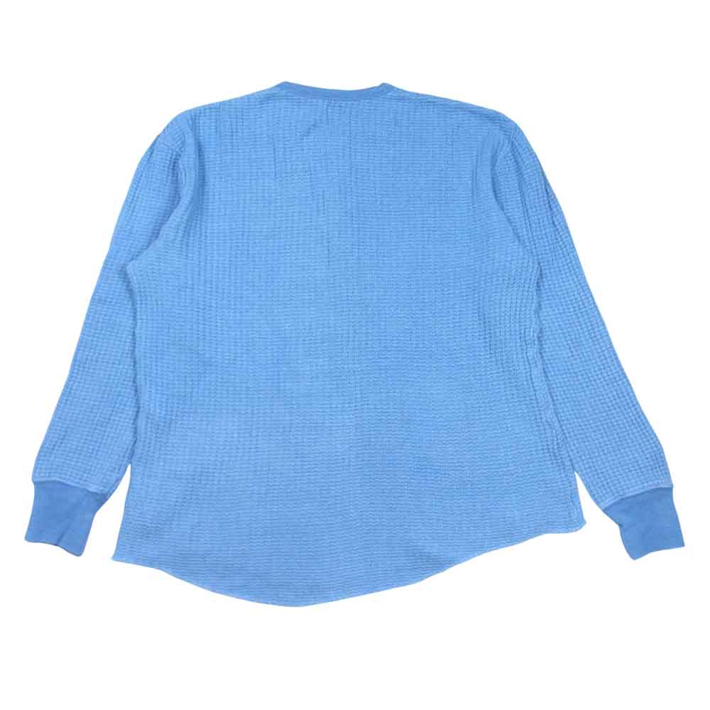 Ron Herman ロンハーマン サーマル ヘンリーネック 長袖 Tシャツ カットソー ライトブルー系 L【新古品】【未使用】【中古】