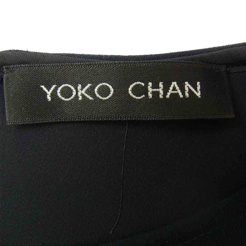YOKO CHAN ヨーコチャン YEB-416-002 クルーネック フレア ブラウス ネイビー系 36【中古】