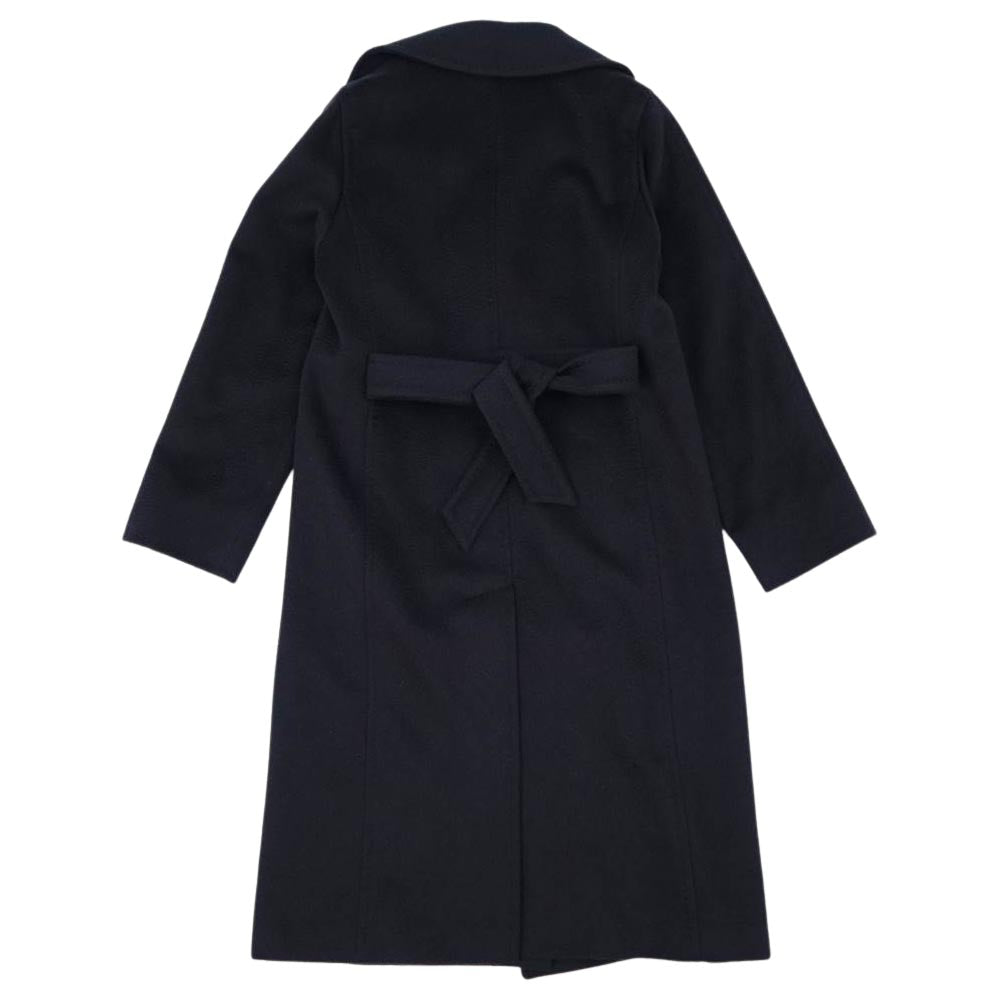 MAX MARA マックスマーラ 101614096 国内正規品 白タグ マニュエラ アイコン コート ピュアキャメル100％ マヌエラ ダークネイビー系 4【美品】【中古】