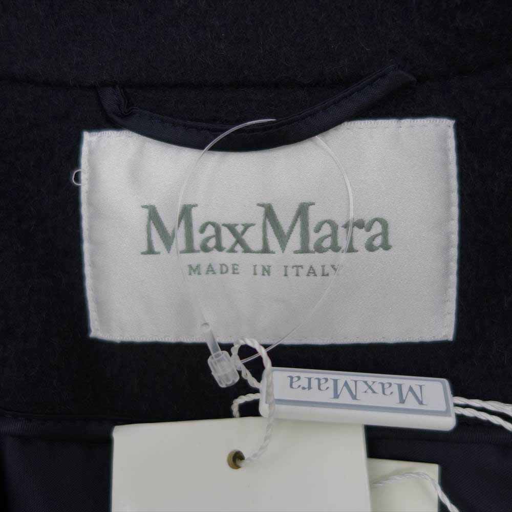 MAX MARA マックスマーラ 101614096 国内正規品 白タグ マニュエラ アイコン コート ピュアキャメル100％ マヌエラ ダークネイビー系 4【美品】【中古】