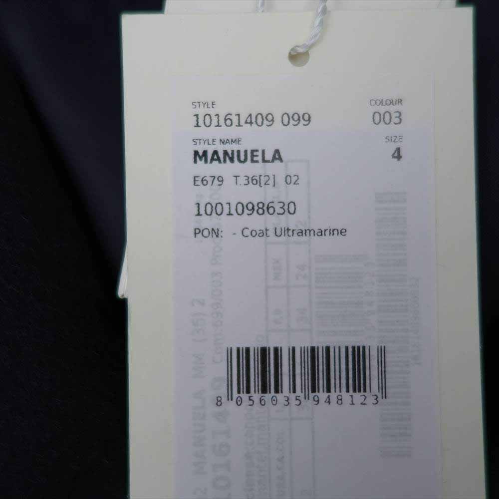 MAX MARA マックスマーラ 101614096 国内正規品 白タグ マニュエラ アイコン コート ピュアキャメル100％ マヌエラ ダークネイビー系 4【美品】【中古】