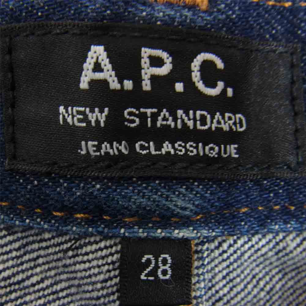 A.P.C. アーペーセー NEW STANDARD ボタンフライ デニム パンツ インディゴブルー系 28【中古】