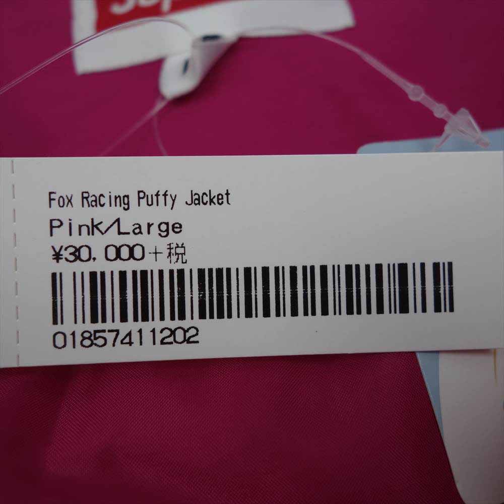 Supreme シュプリーム 20AW Fox Racing Puffy Jacket フォックスレーシング パフィー ジャケット ピンク系 L【新古品】【未使用】【中古】