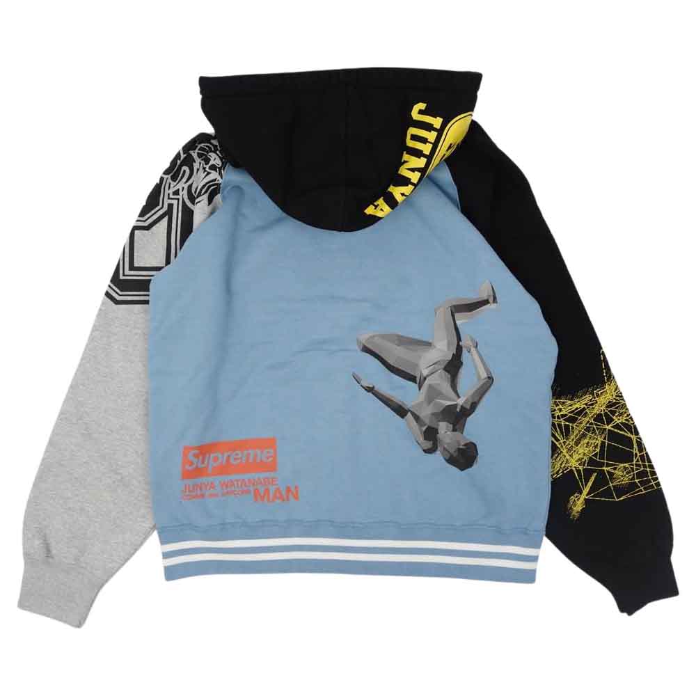Supreme シュプリーム 21AW JUNYA WATANABE CDG MAN Zip Up Hooded Sweatshirt ジュンヤワタナベ コムデギャルソン ジップアップ フーデッド スウェットシャツ パーカー ライトブルー系 ブラック系 グレー系 M【新古品】【未使用】【中古】