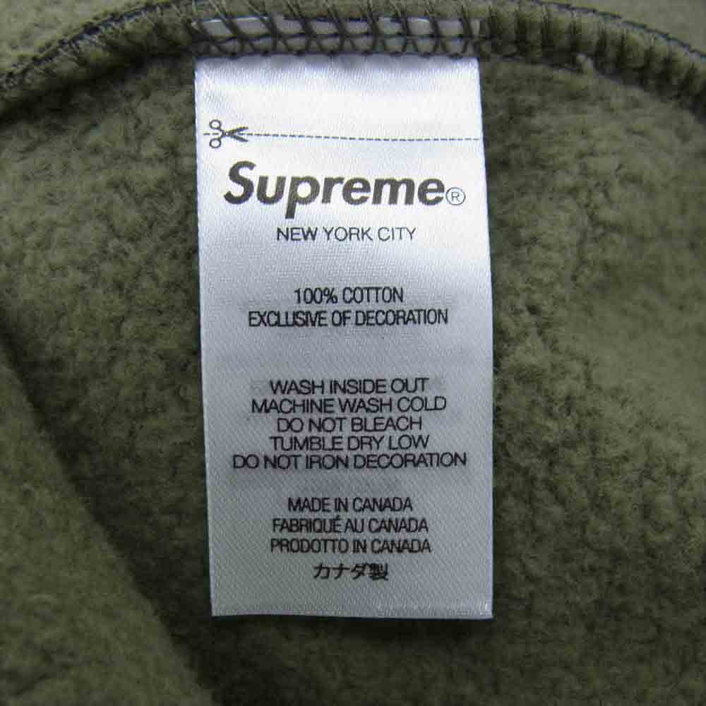 Supreme シュプリーム 21AW WTAPS Sic'em! Hooded Sweatshirt ダブルタップス ワッペン フーデッド スウェットシャツ プルオーバー パーカー カーキ系 S【新古品】【未使用】【中古】