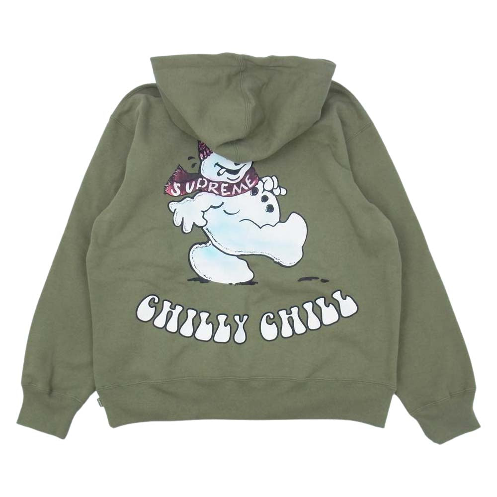 Supreme シュプリーム 21AW Snowman Hooded Sweatshirt スノーマン フーデッド スウェットシャツ プルオーバー パーカー カーキ系 M【新古品】【未使用】【中古】