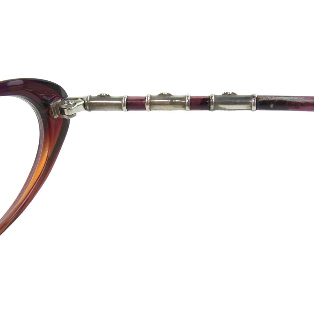 CHROME HEARTS クロムハーツ（原本無） LOVE TUNNEL CHクロス フレーム 度入り アイウェア ワインレッド系【中古】
