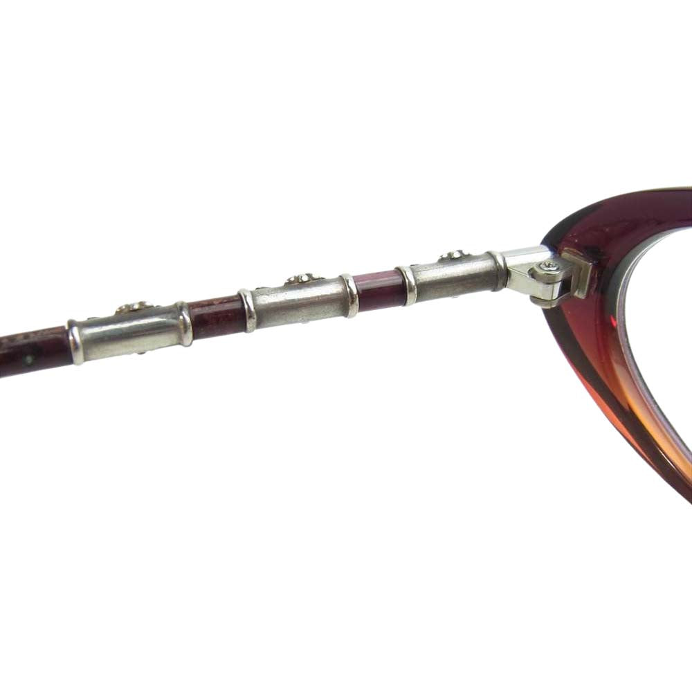 CHROME HEARTS クロムハーツ（原本無） LOVE TUNNEL CHクロス フレーム 度入り アイウェア ワインレッド系【中古】